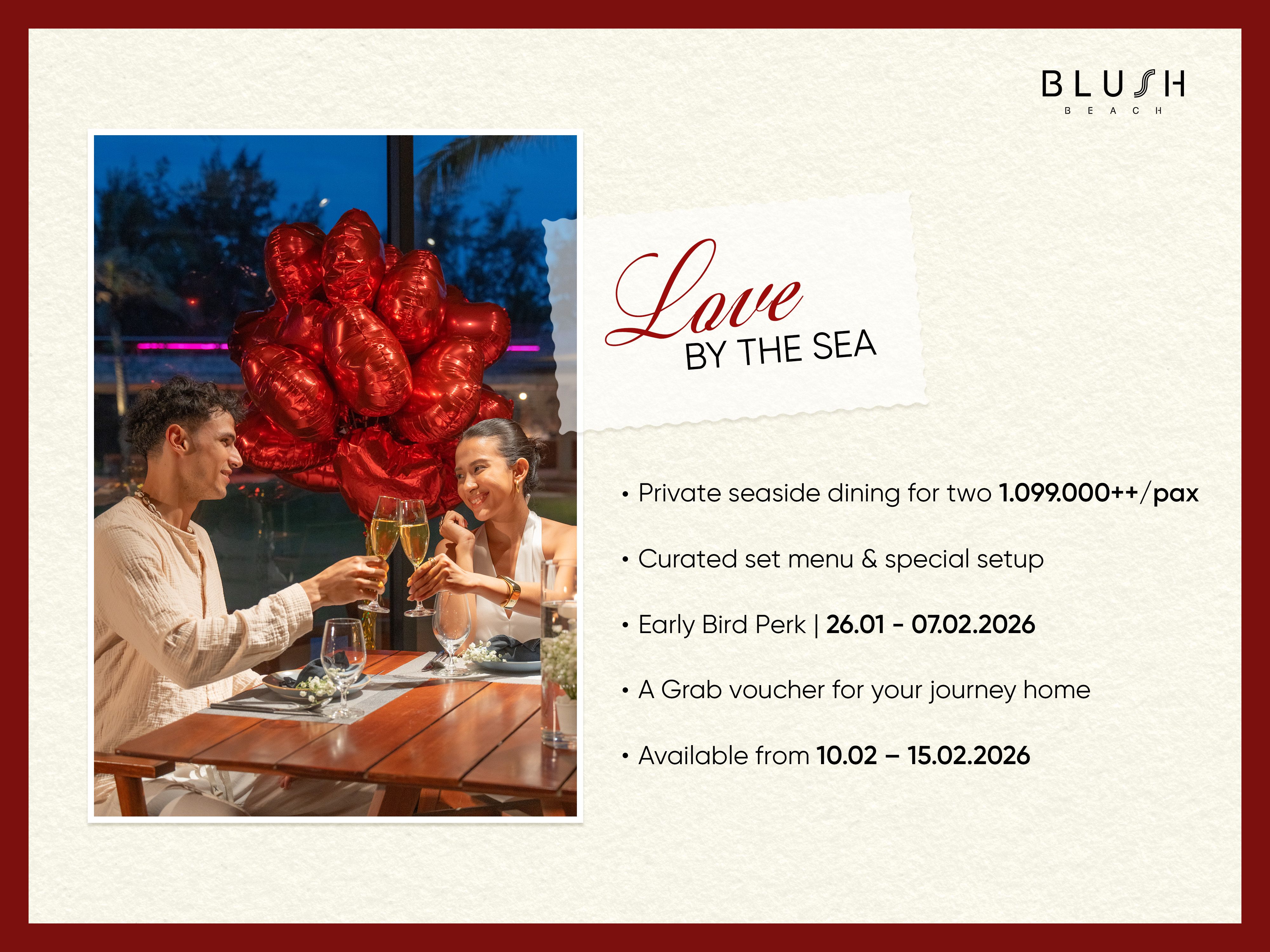 Romantic beachside restaurant Hoi An | Love By The Sea dinner